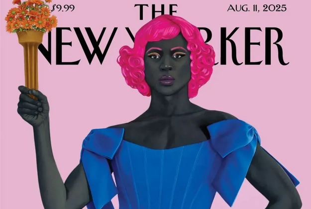 Kniha Amy Sheraldové „Transforming Liberty“ je na obálce časopisu „New Yorker“ po zrušení Smithsonova institutu