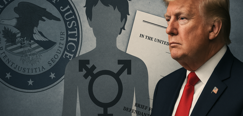 Ministerstvo spravedlnosti USA v ohromujícím soudním podání, na které obhajuje Trumpův zákaz vstupu do armády, popírá existenci transgender osob