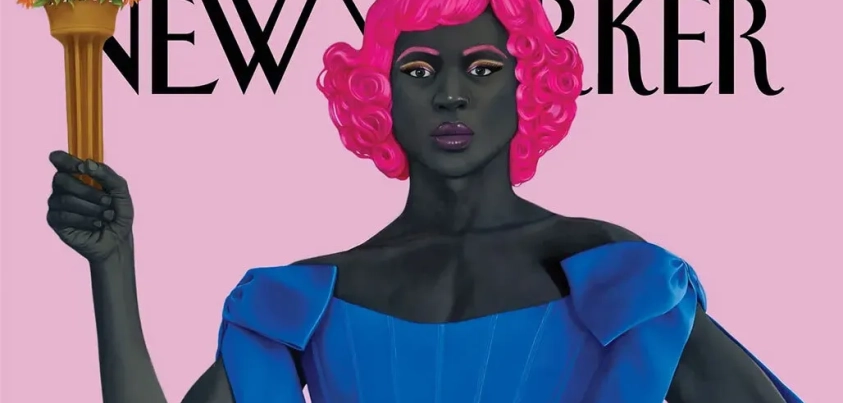 Kniha Amy Sheraldové „Transforming Liberty“ je na obálce časopisu „New Yorker“ po zrušení Smithsonova institutu